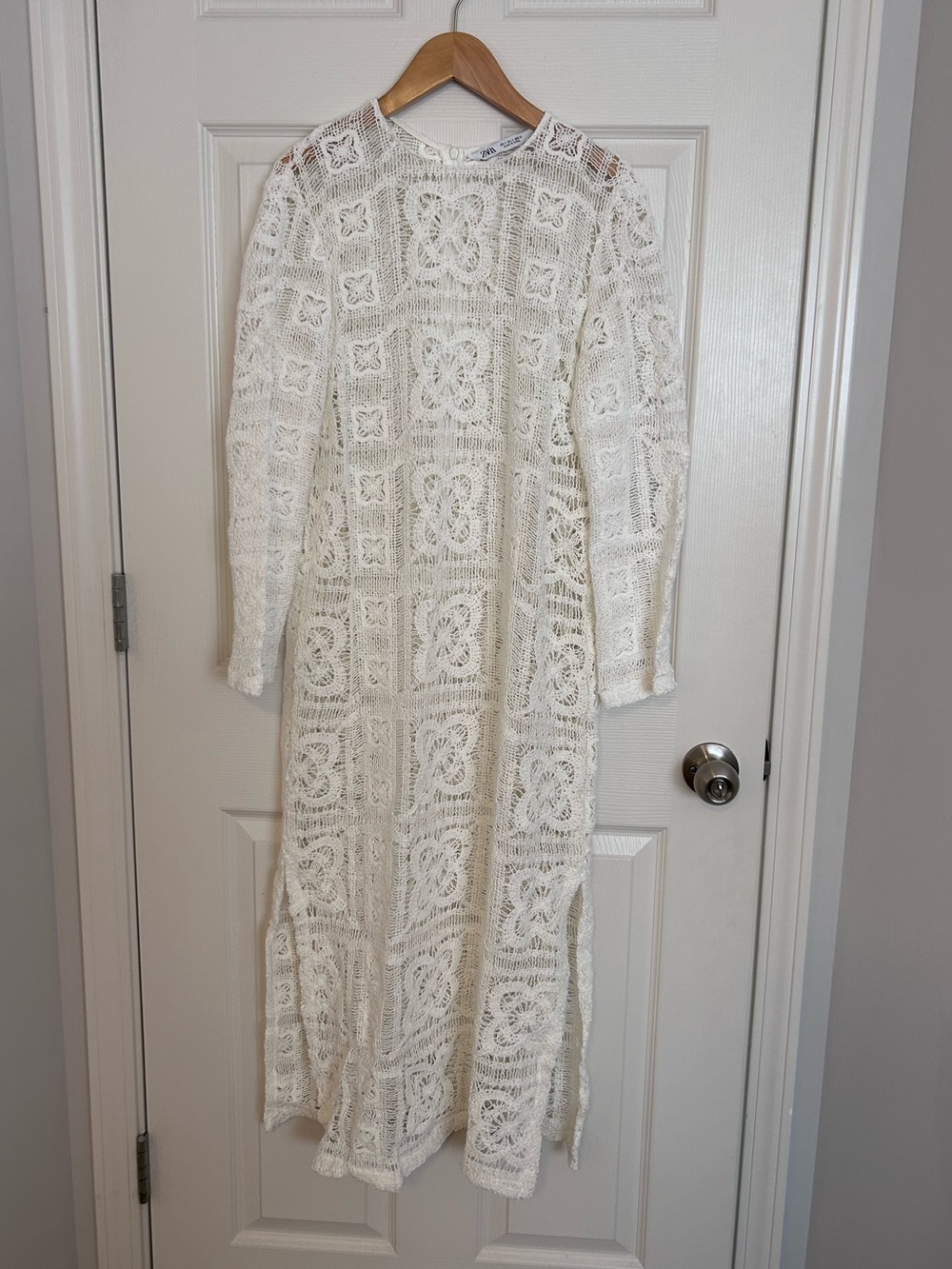 Zara Crocheted Cotton Dress